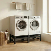 Pedestal za perilicu rublja 2 pcs Crna 124,5 x 61,5 x 32,5 cm