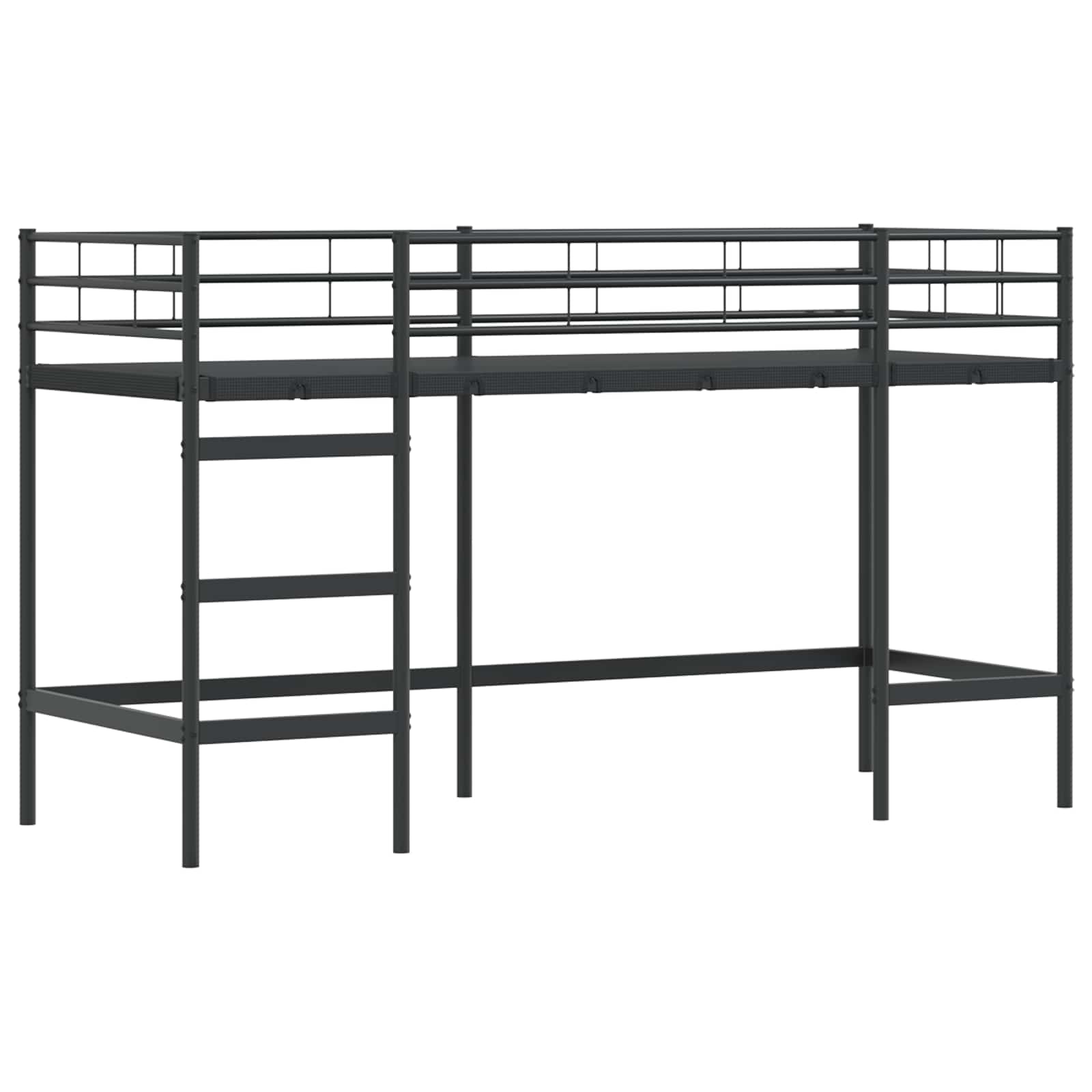 Okvir Krevet za Dječji Loft Crna 74,5 x 190 cm Čelik