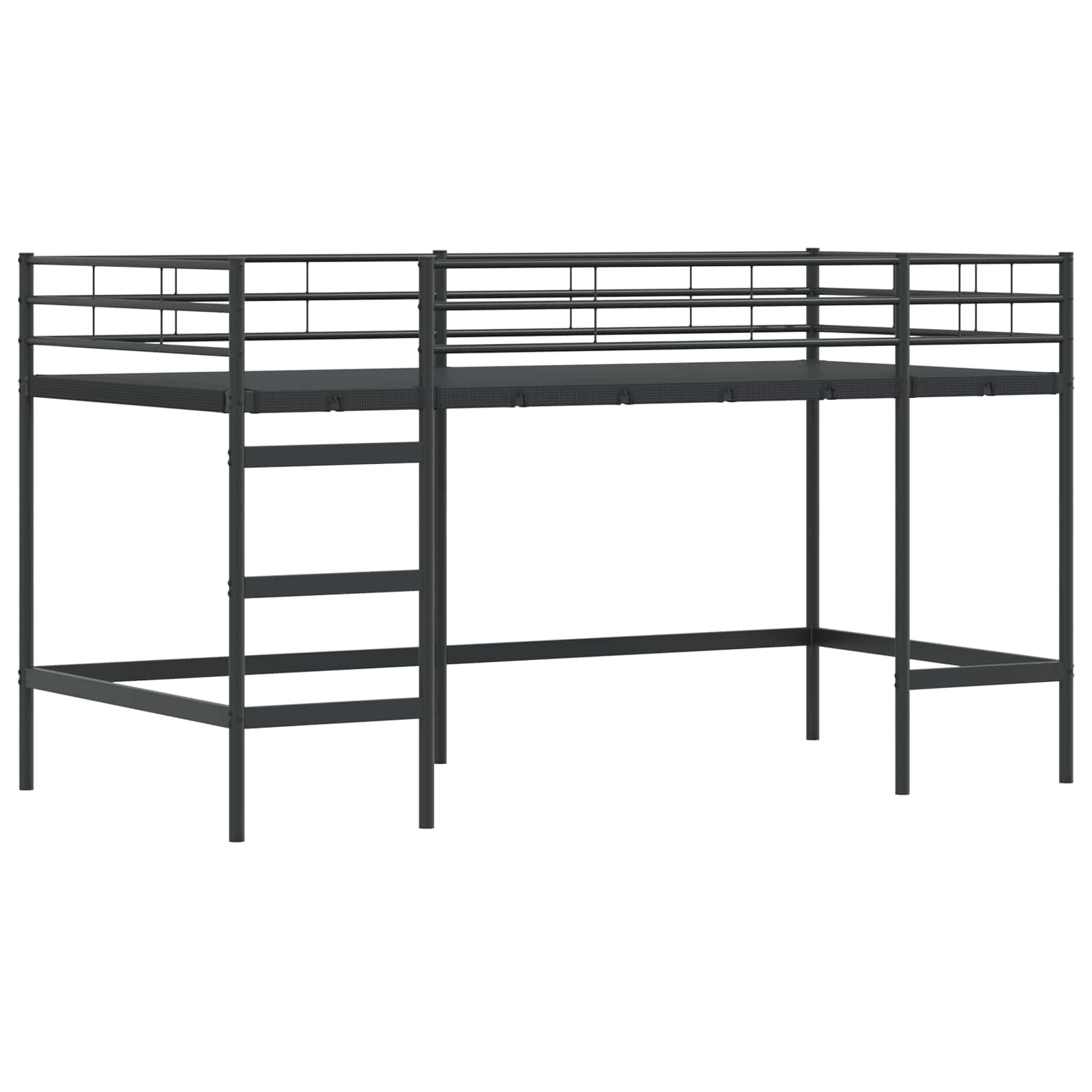 Okvir Krevet za Dječji Loft Crna 79,5 x 200 cm Čelik