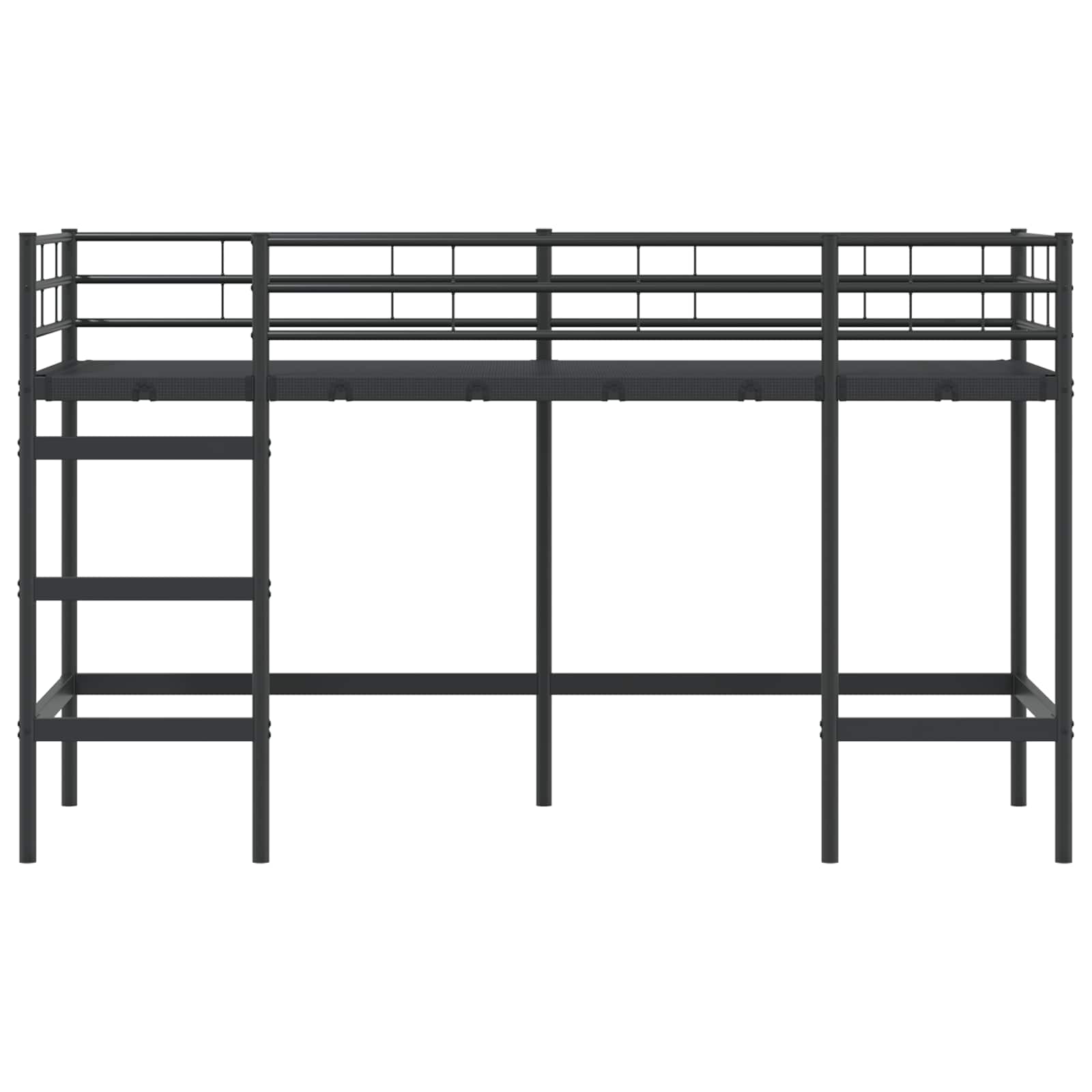 Okvir Krevet za Dječji Loft Crna 90 x 190 cm Čelik