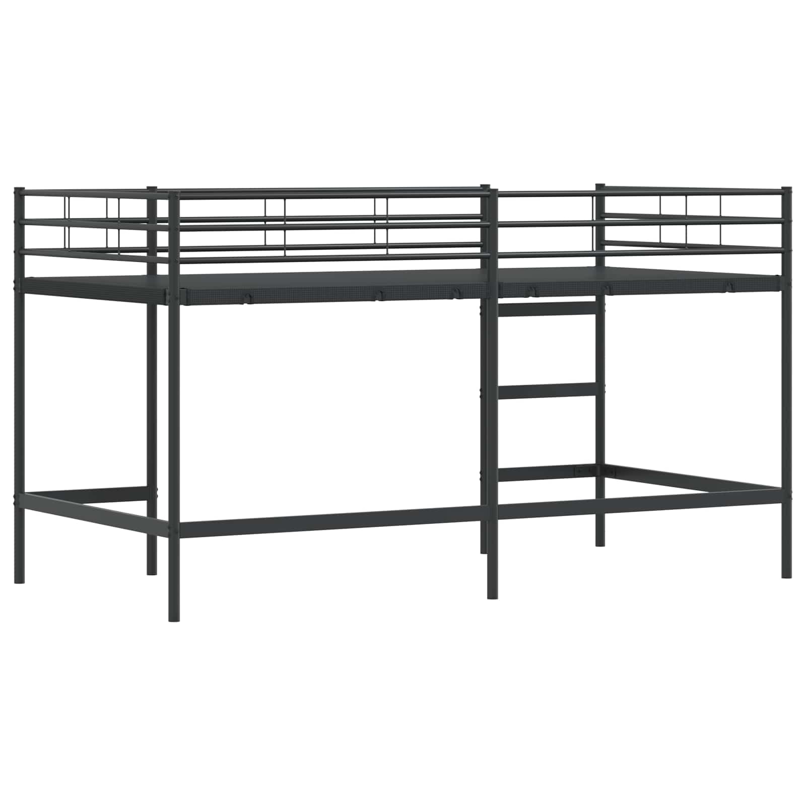 Okvir Krevet za Dječji Loft Crna 90 x 200 cm Čelik
