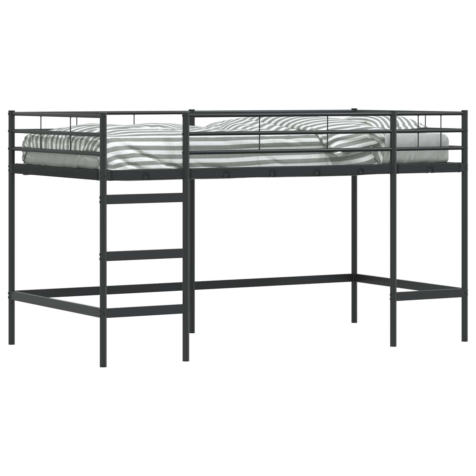 Okvir Krevet za Dječji Loft Crna 99,5 x 200 cm Čelik
