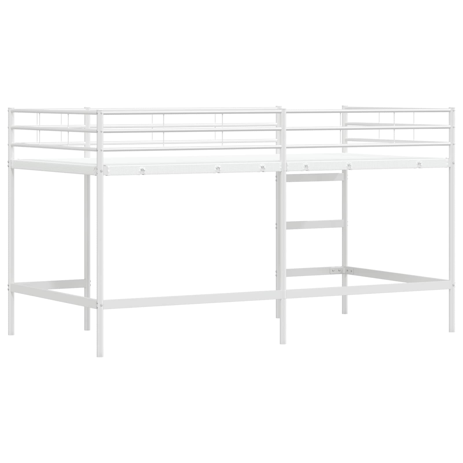 Okvir Krevet za Dječji Loft Bijelo 90 x 200 cm Čelik