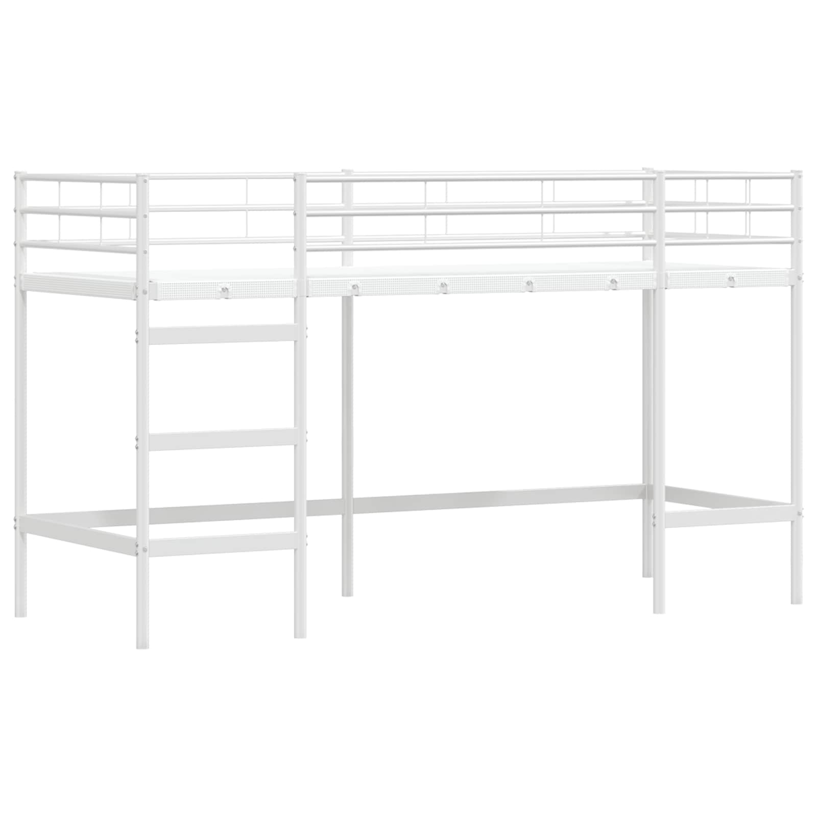 Krevet na kat za djecu s zavjesama Bijela i Plava 75 x 190 cm