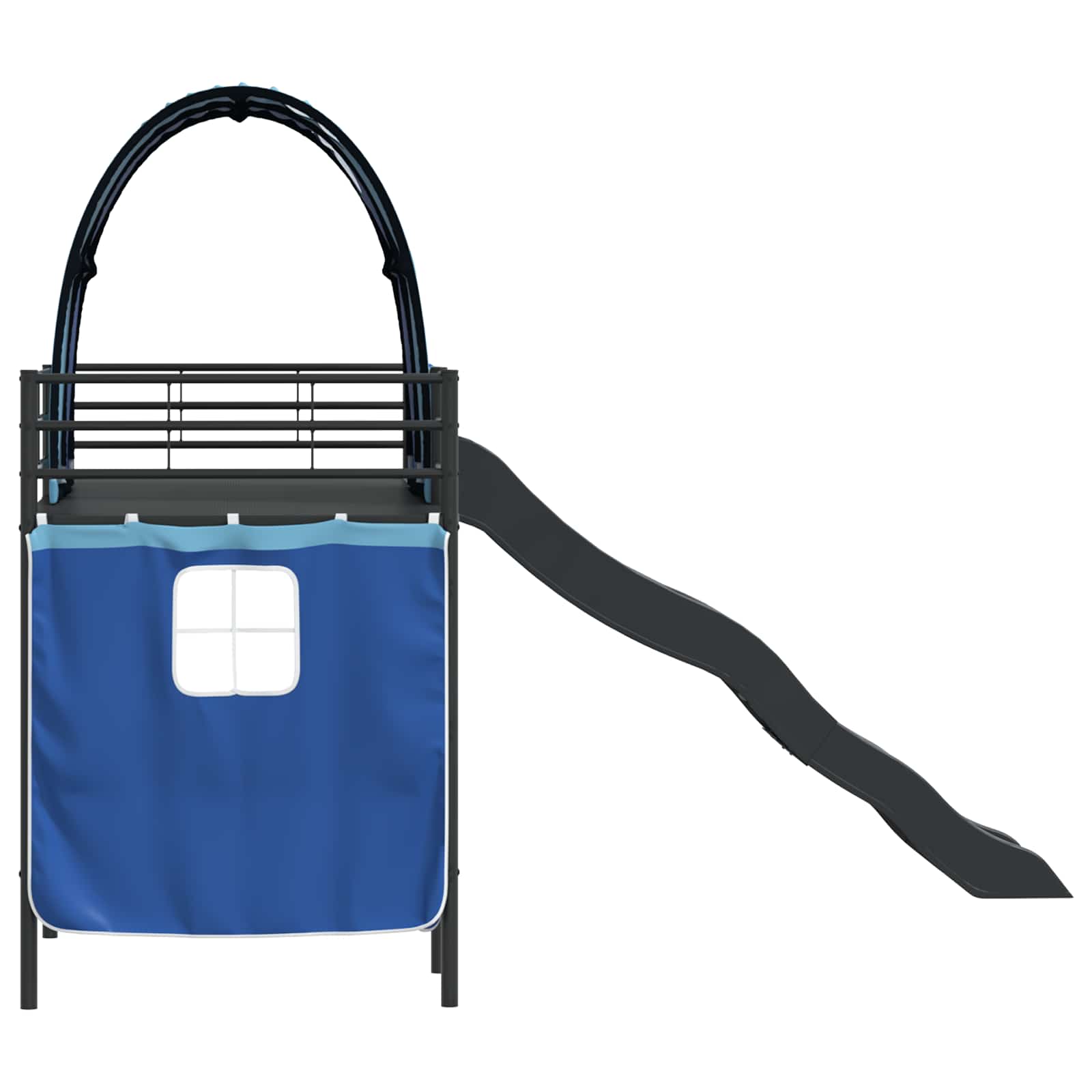 Okvir Krevet za Dječji Loft Crna i Plava 75 x 190 cm Metal