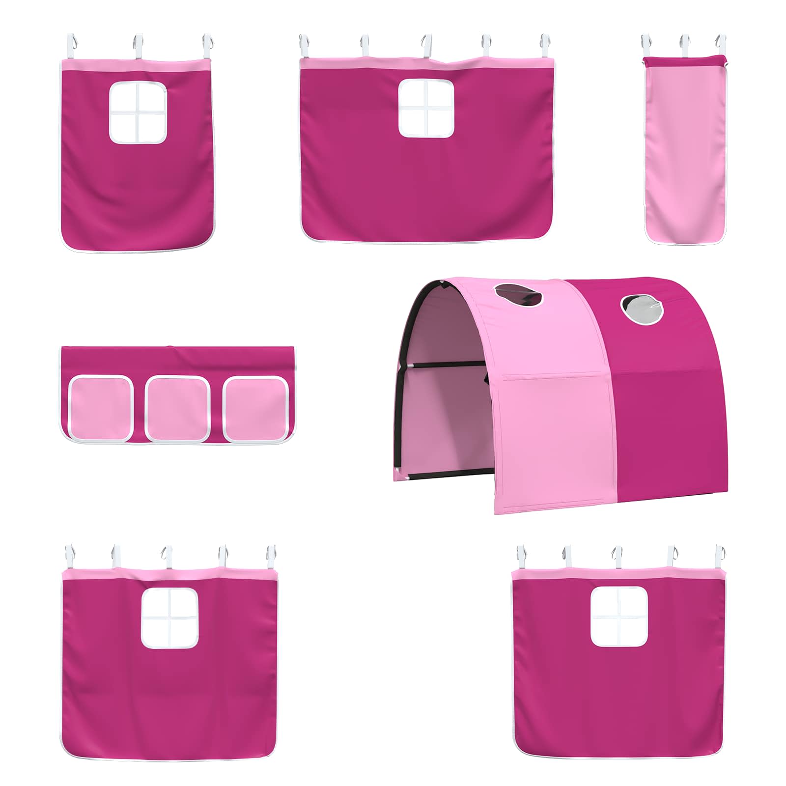 Okvir Krevet za Dječji Loft Bijela i roza 107 x 200 cm Metal