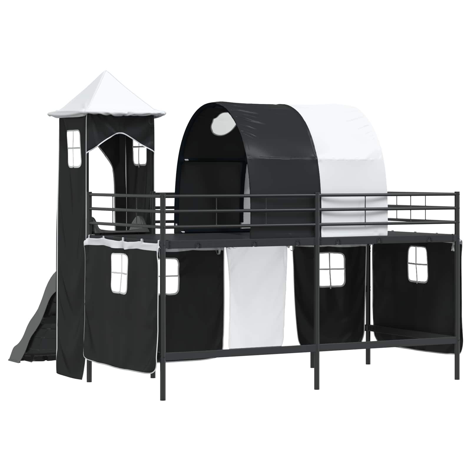 Okvir Krevet za Dječji Loft Crna 100 x 200 cm Metal