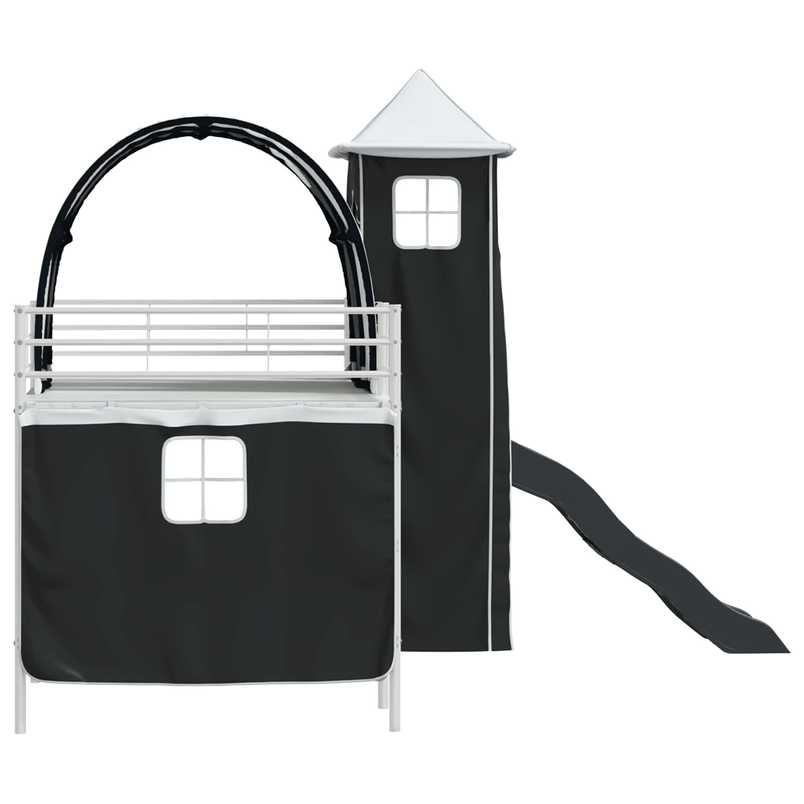 Okvir Krevet za Dječji Loft Bijela i crna 107 x 200 cm Metal