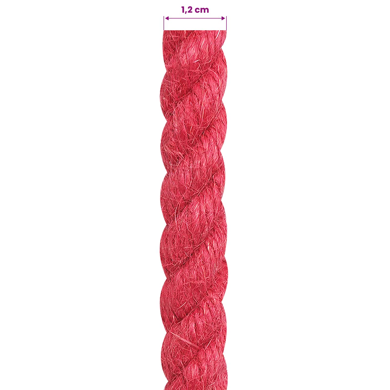 Uže od jute 12 mm Crvena 100% Juta Tossa