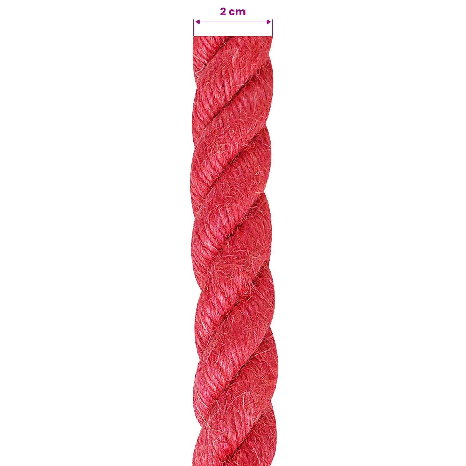 Uže od jute 20 mm Crvena 100% Juta Tossa