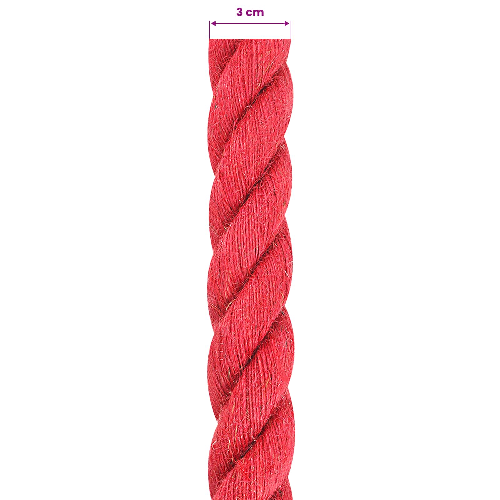 Uže od jute 30 mm Crvena 100% Juta Tossa