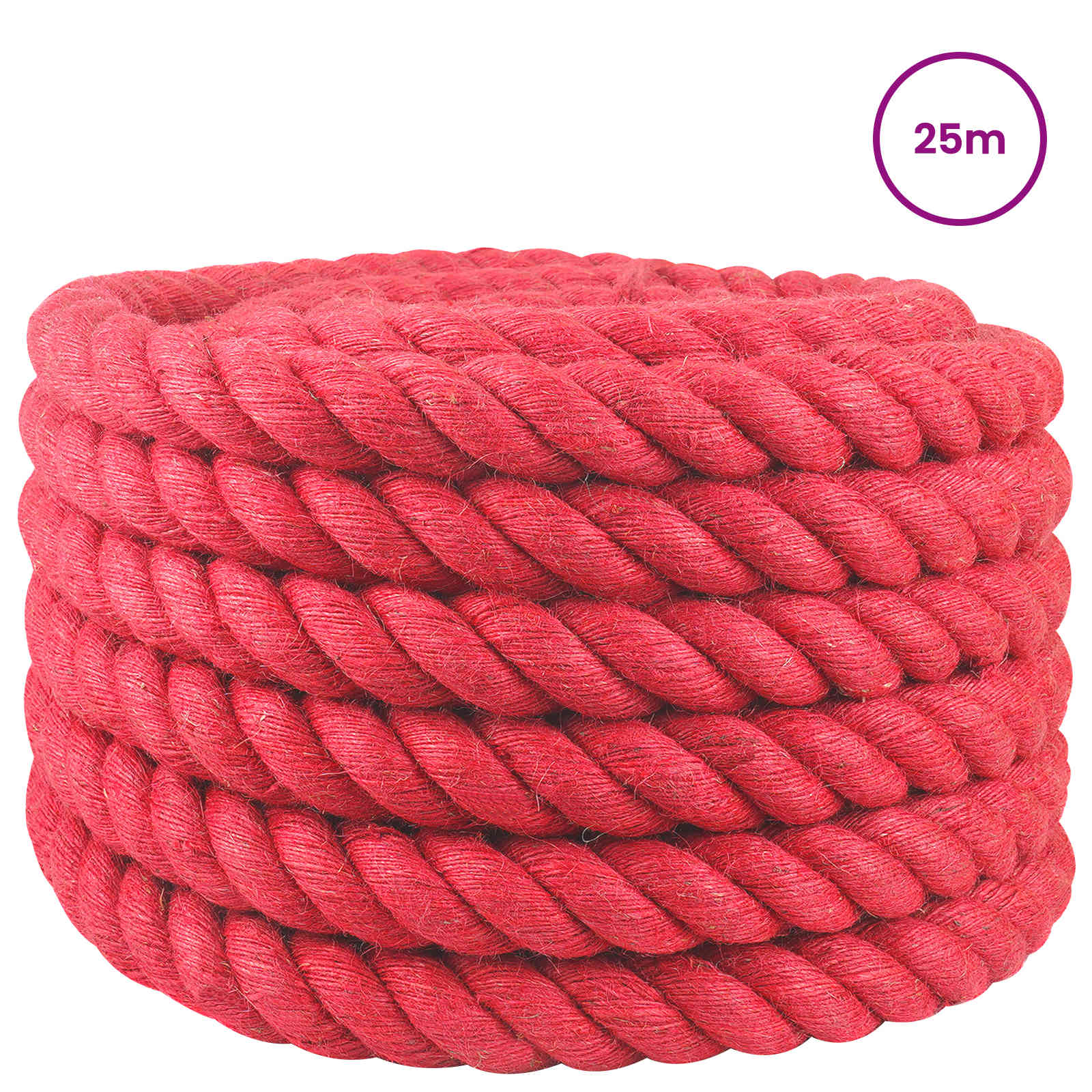Uže od jute 30 mm Crvena 100% Juta Tossa
