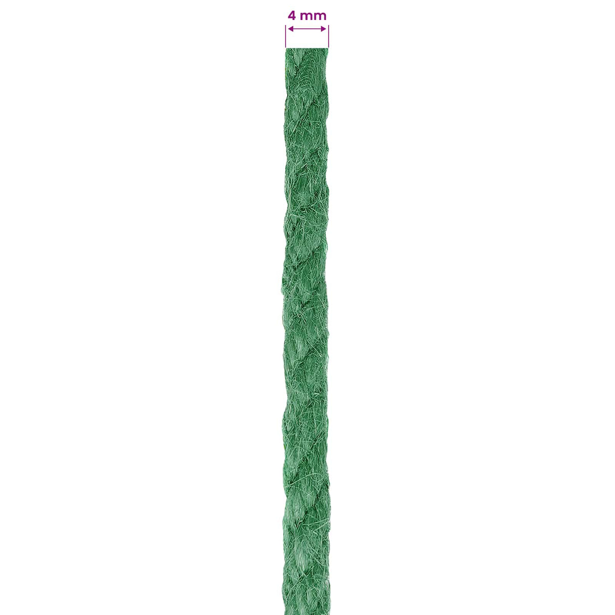 4 mm Zelena 100% Juta Tossa