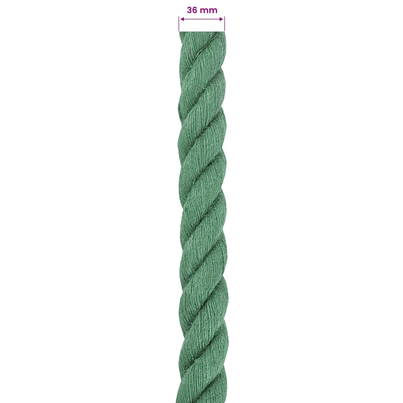 Uže od jute 36 mm Zelena 100% Juta Tossa