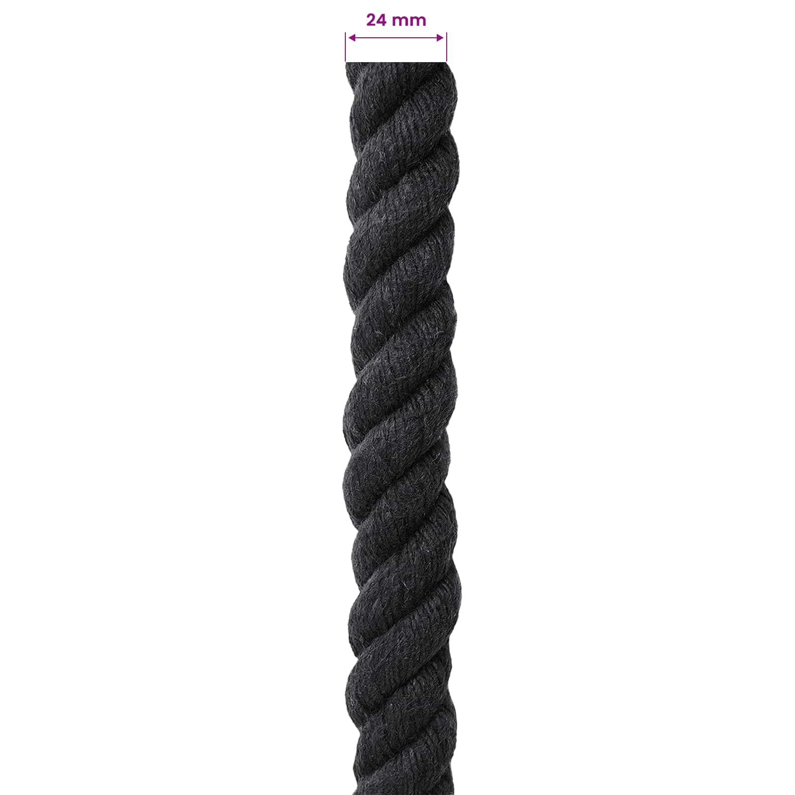 Konop Crna 2,4 x 2,4 x 2500 cm Pamuk
