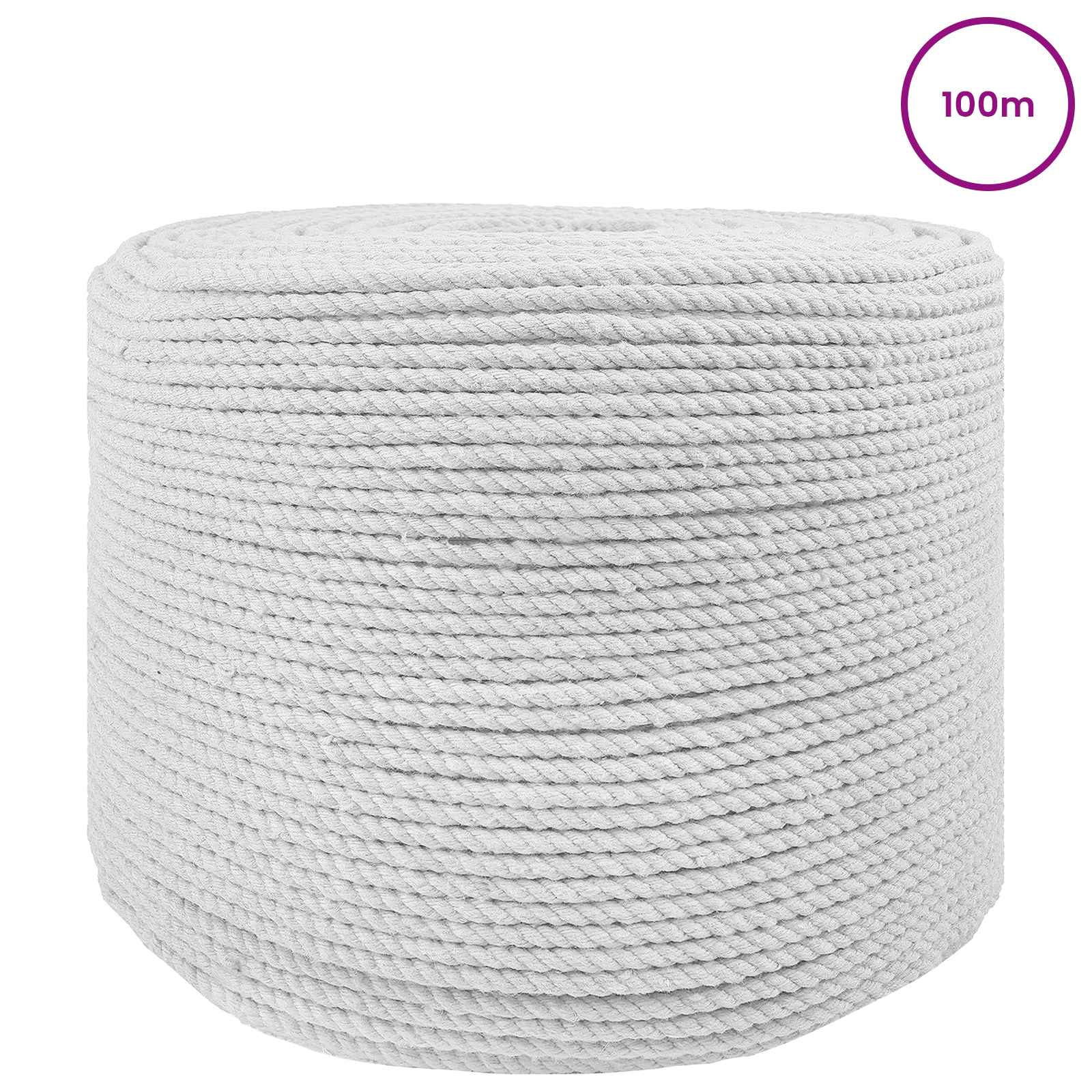 Pametna uže 10 kom. 2 mm 100 m Bijela 100% Pamuk