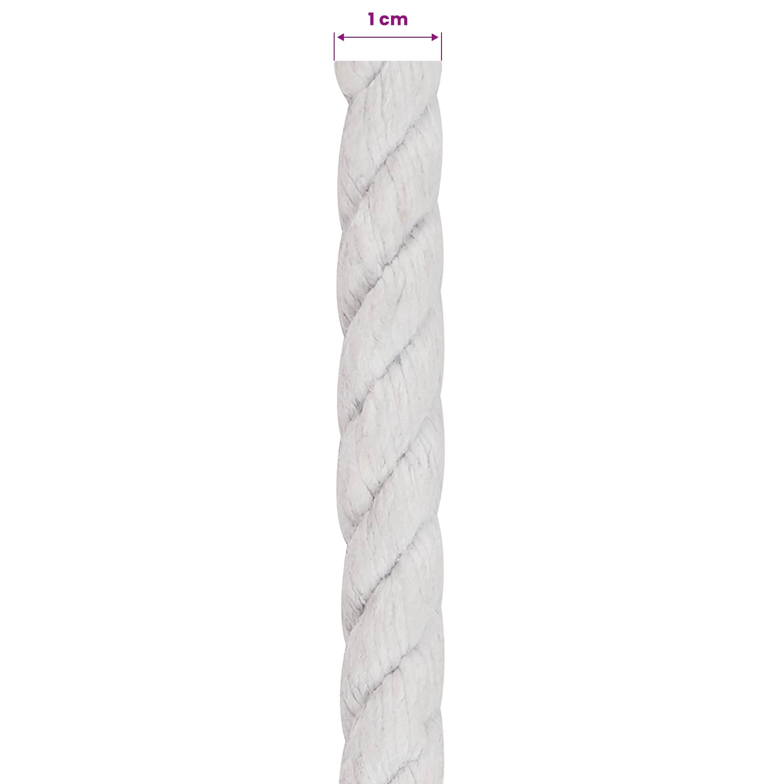 Konop Bijelo 1 x 1 x 25000 cm Pamuk