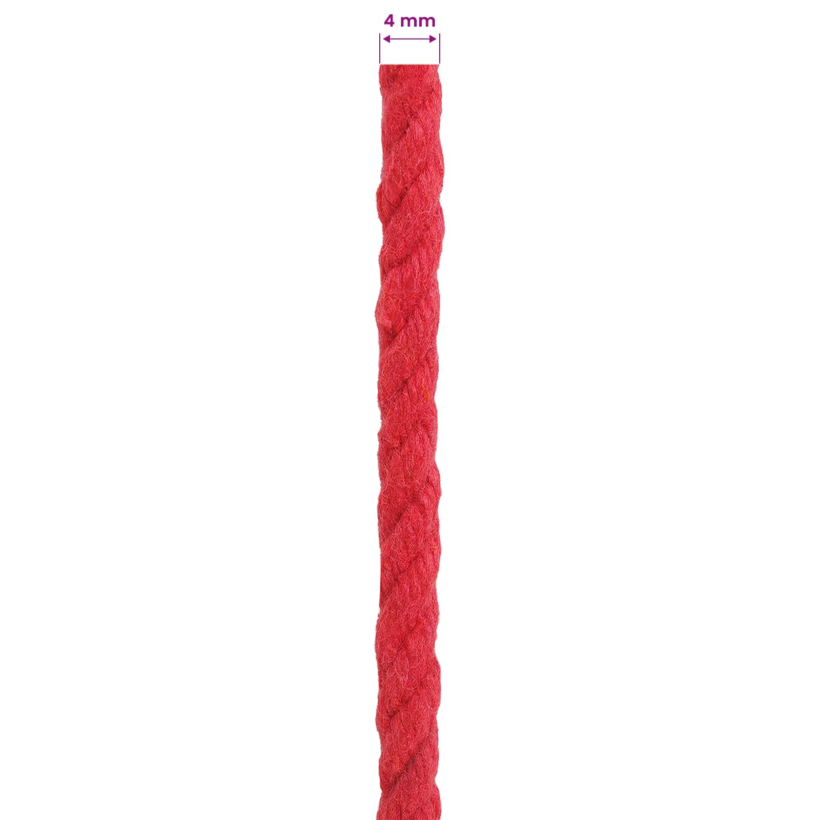 Konop Crvena 0,4 x 0,4 x 25000 cm Pamuk