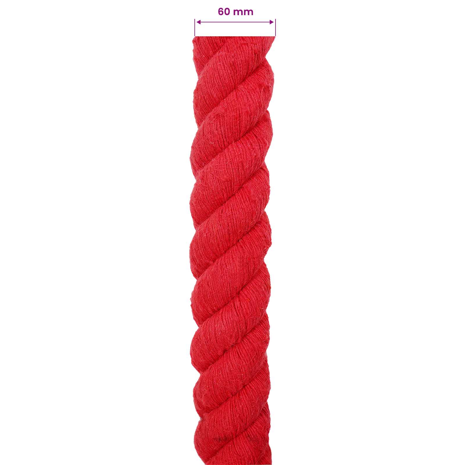 Konop Crvena 6 x 6 x 1000 cm Pamuk