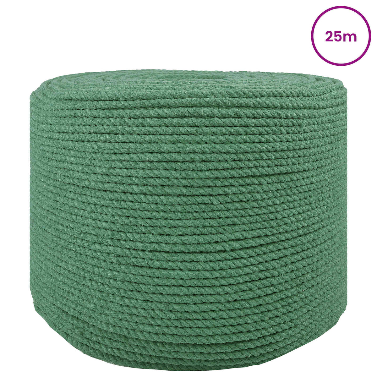 Pamučno uže 6 mm 25 m Zelena 100% Pamuk