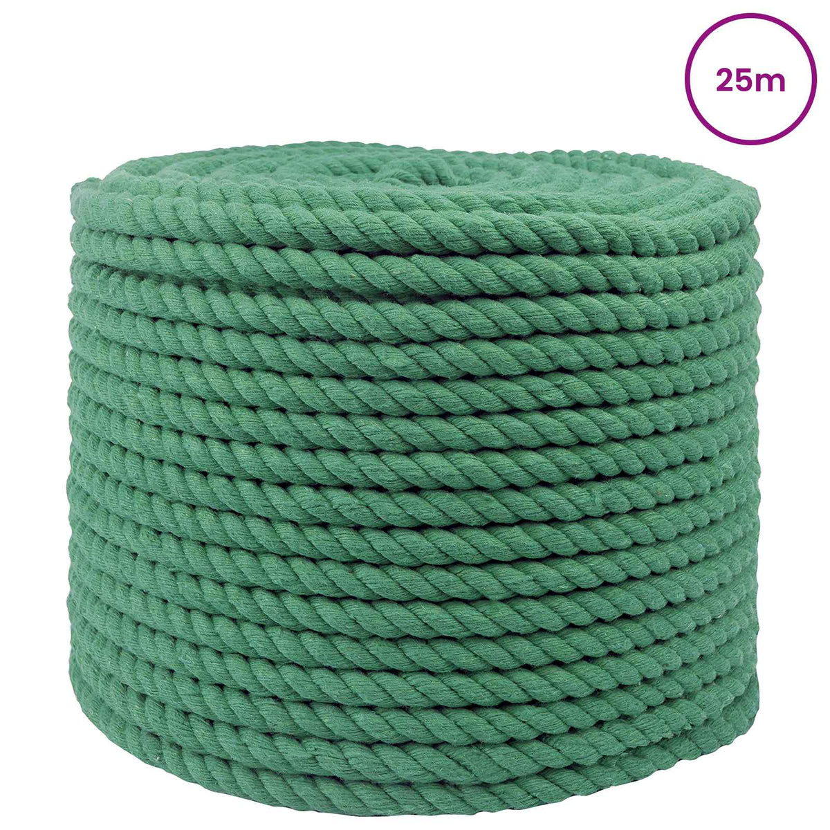Pamučno uže 14 mm 25 m Zelena 100% Pamuk