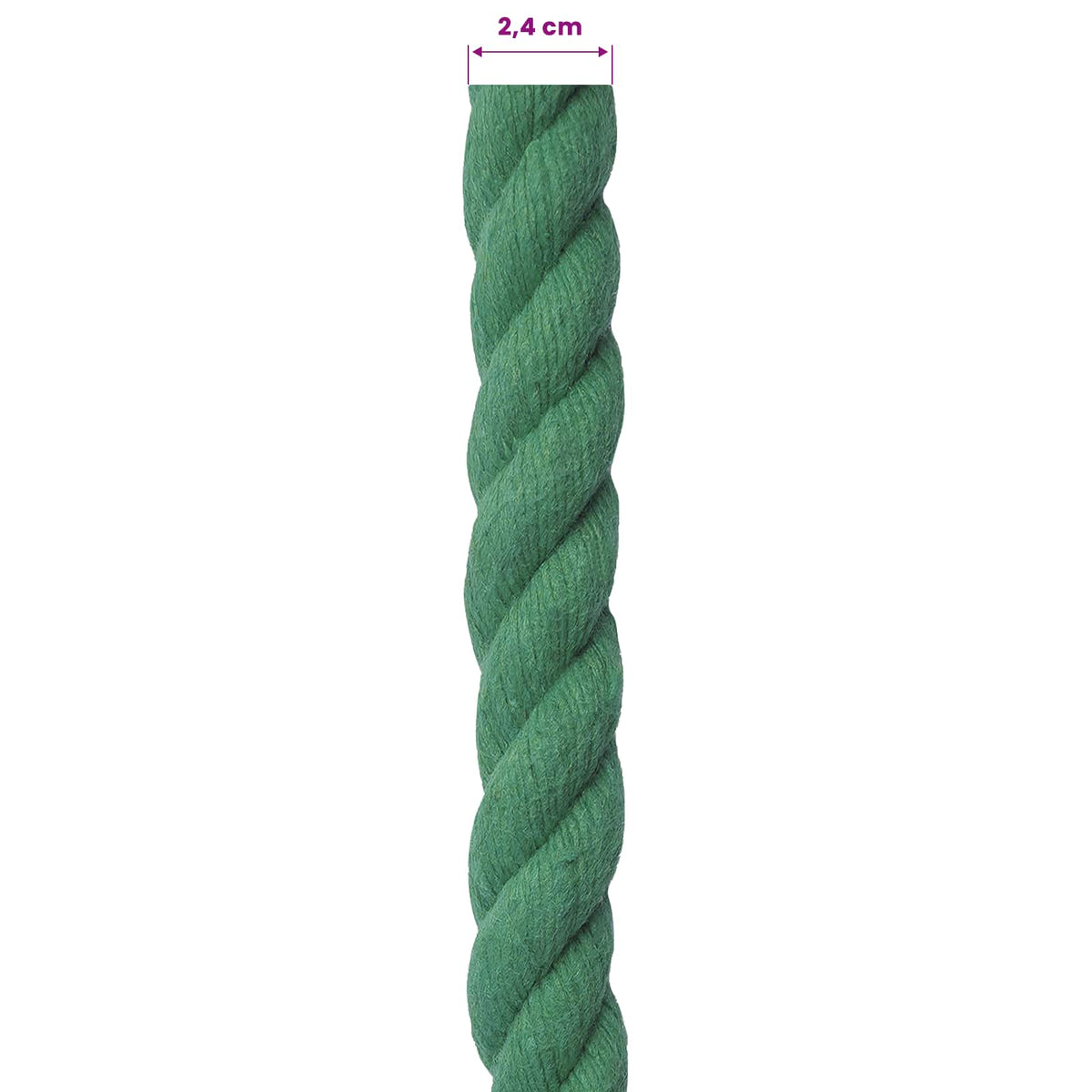 Pamučno uže 24 mm 50 m Zelena 100% Pamuk