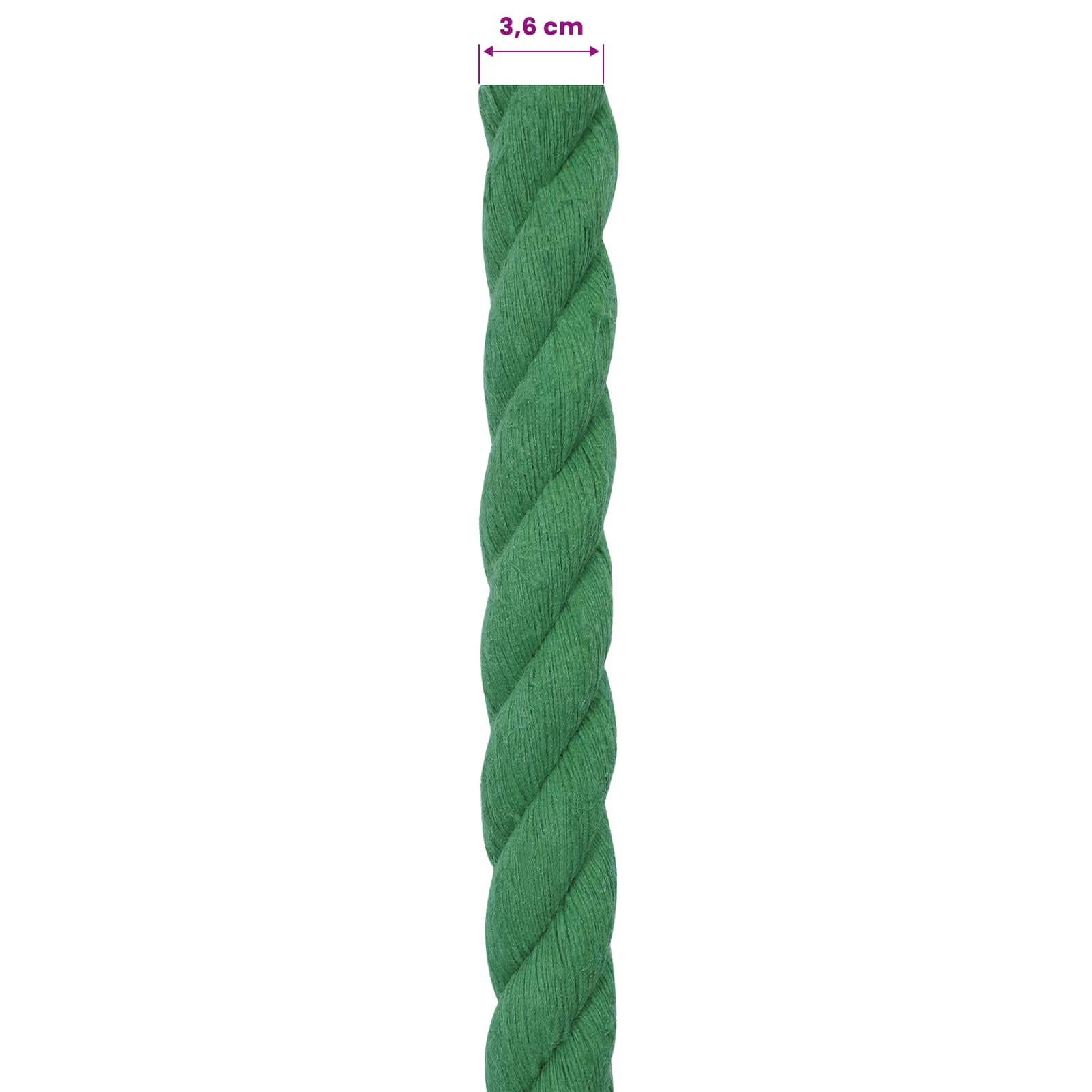 Pamučno uže 36 mm 25 m Zelena 100% Pamuk