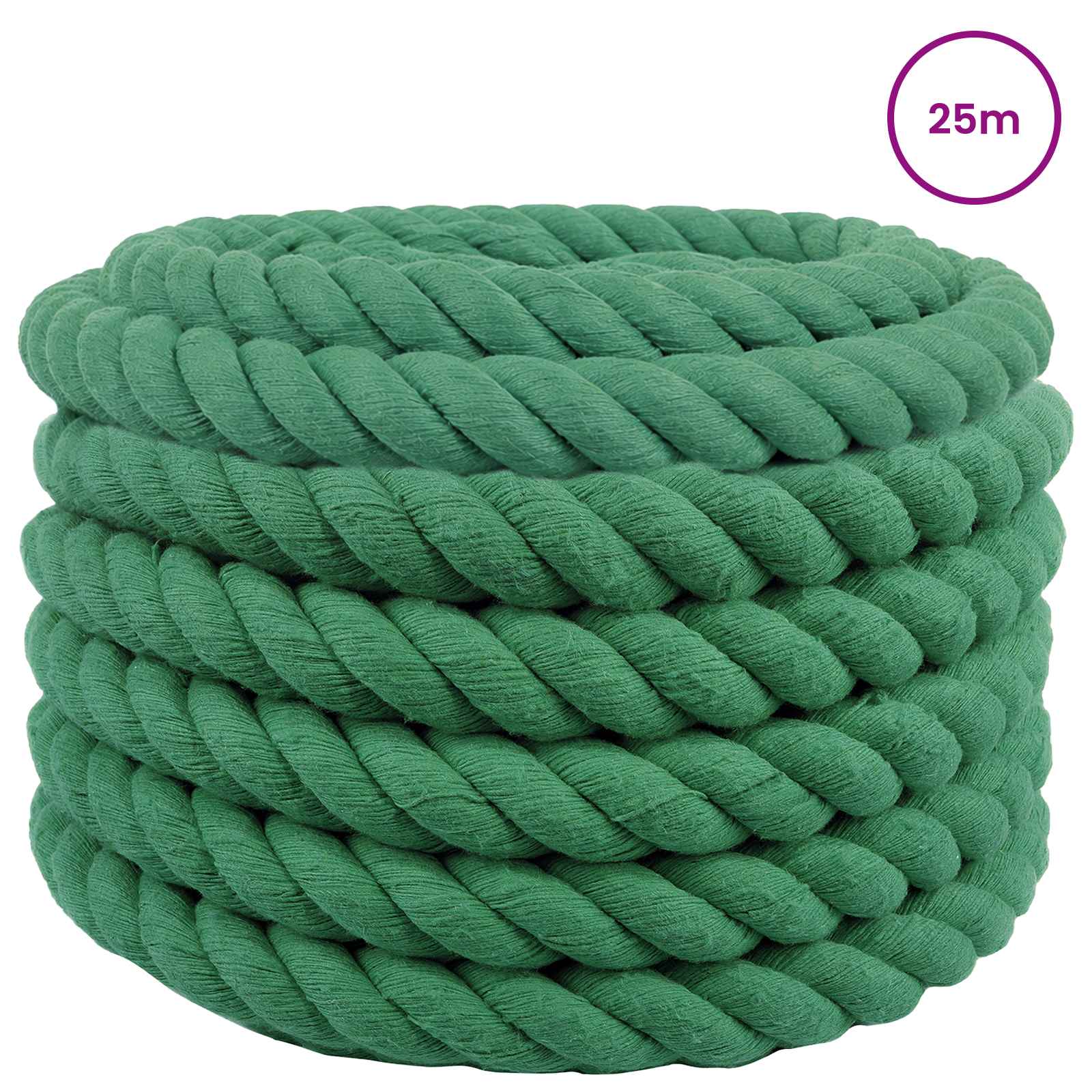 Pamučno uže 36 mm 25 m Zelena 100% Pamuk