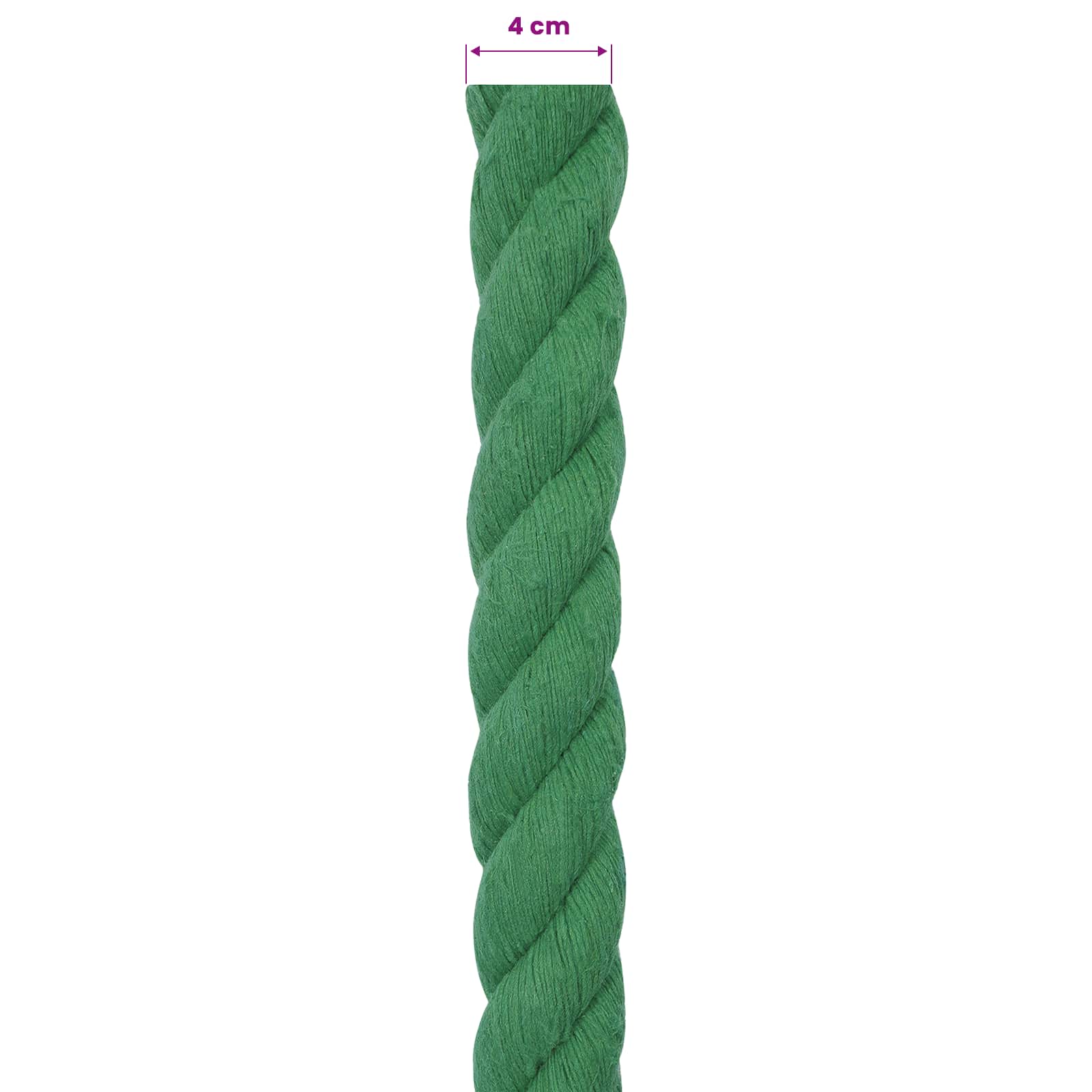 Pamučno uže 40 mm 25 m Zelena 100% Pamuk