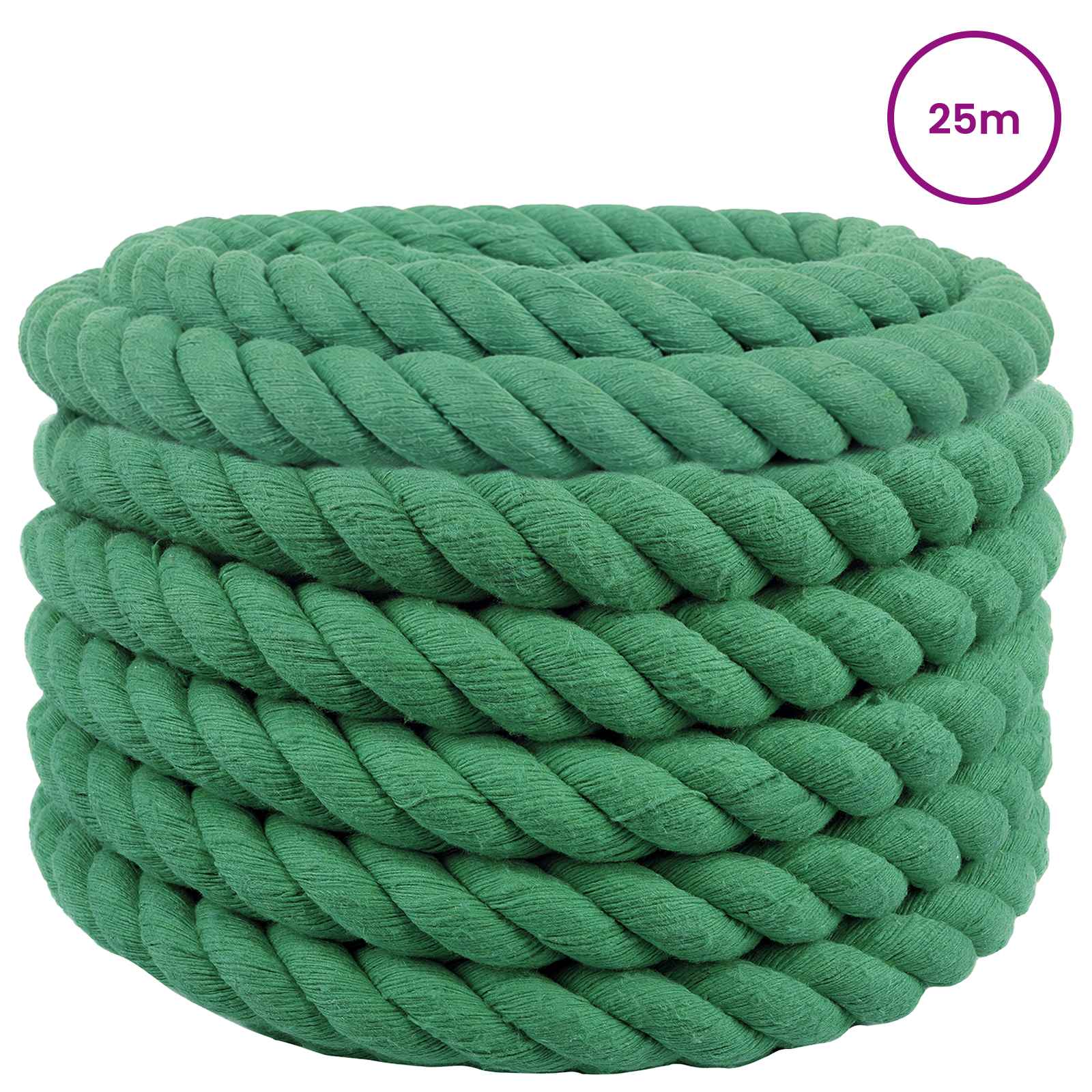 Pamučno uže 40 mm 25 m Zelena 100% Pamuk