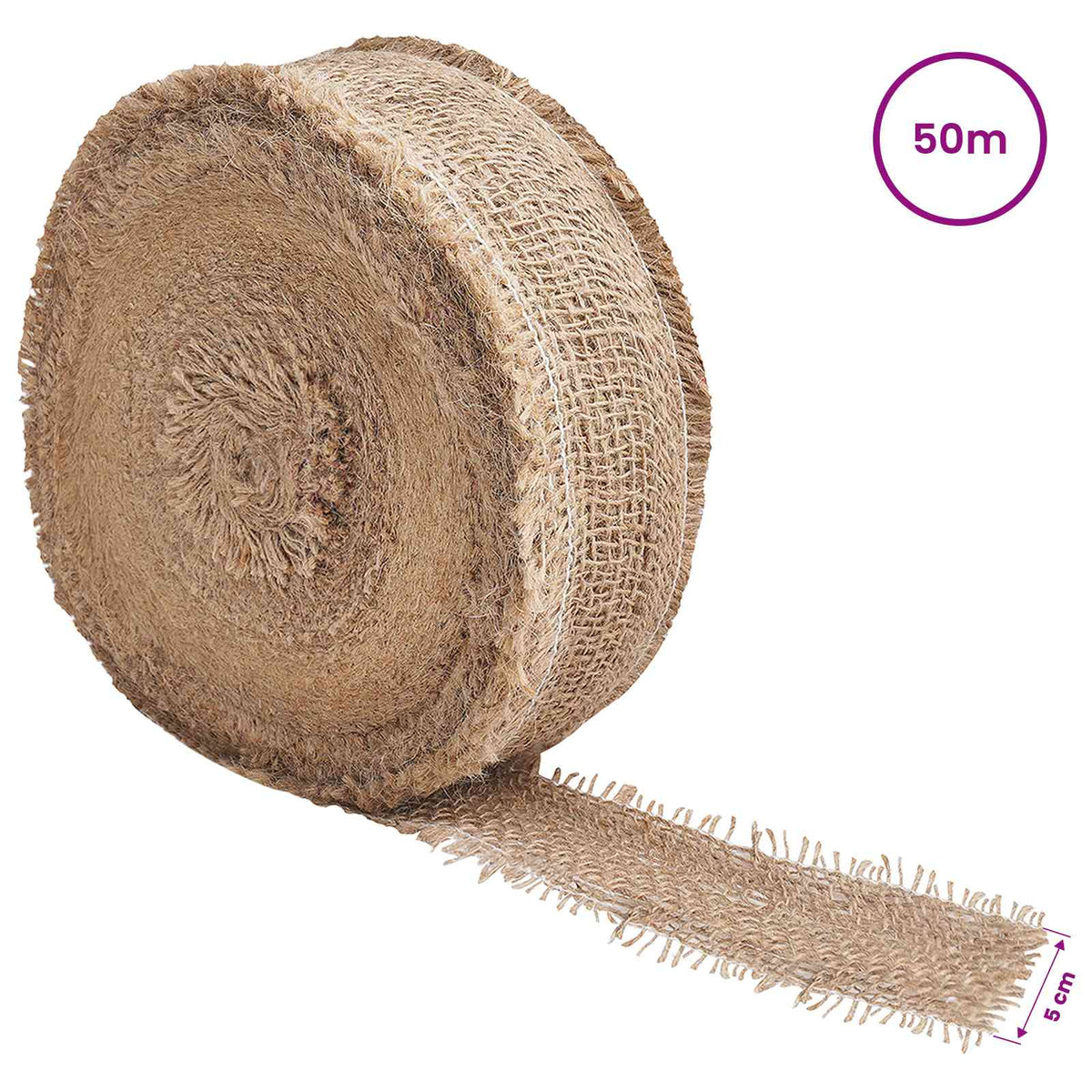 Jutena rola 5 x 5000 cm Prirodna