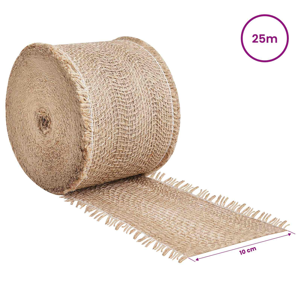 Jutena rola 10 x 2500 cm Prirodna