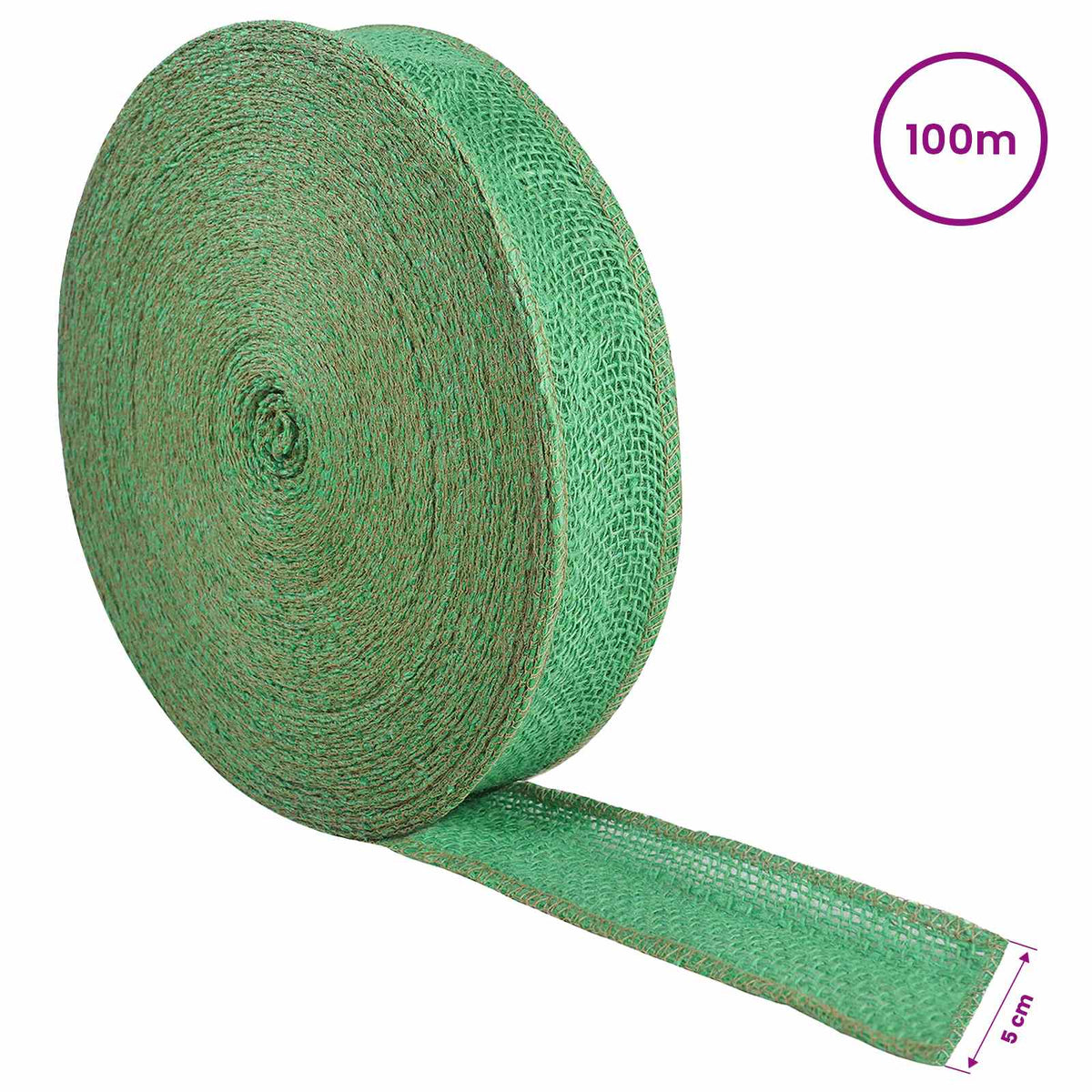 Jutena rola 5 x 10000 cm Zelena