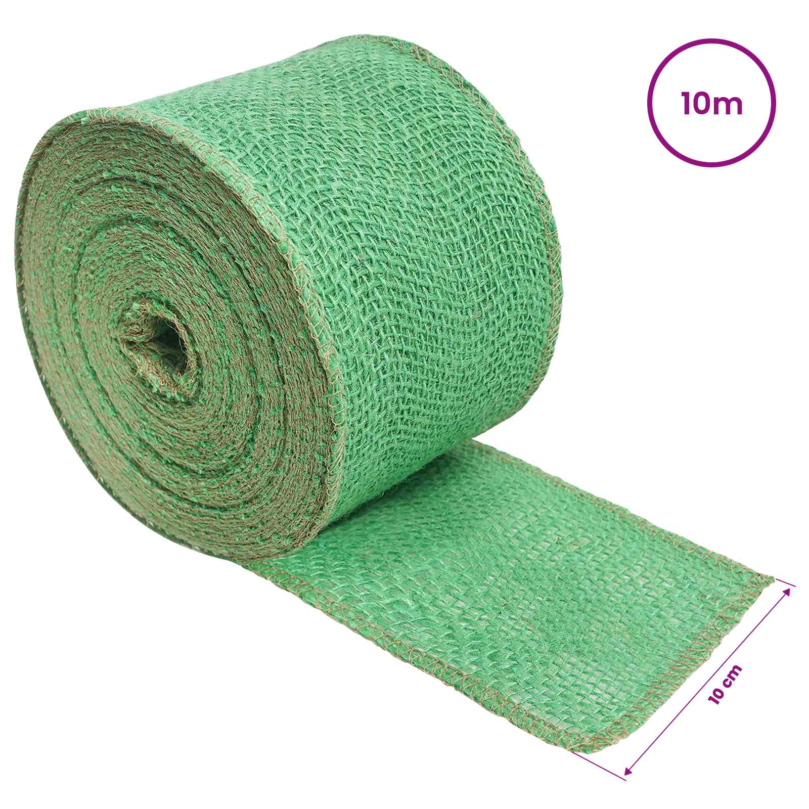 Jutena rola 10 x 1000 cm Zelena