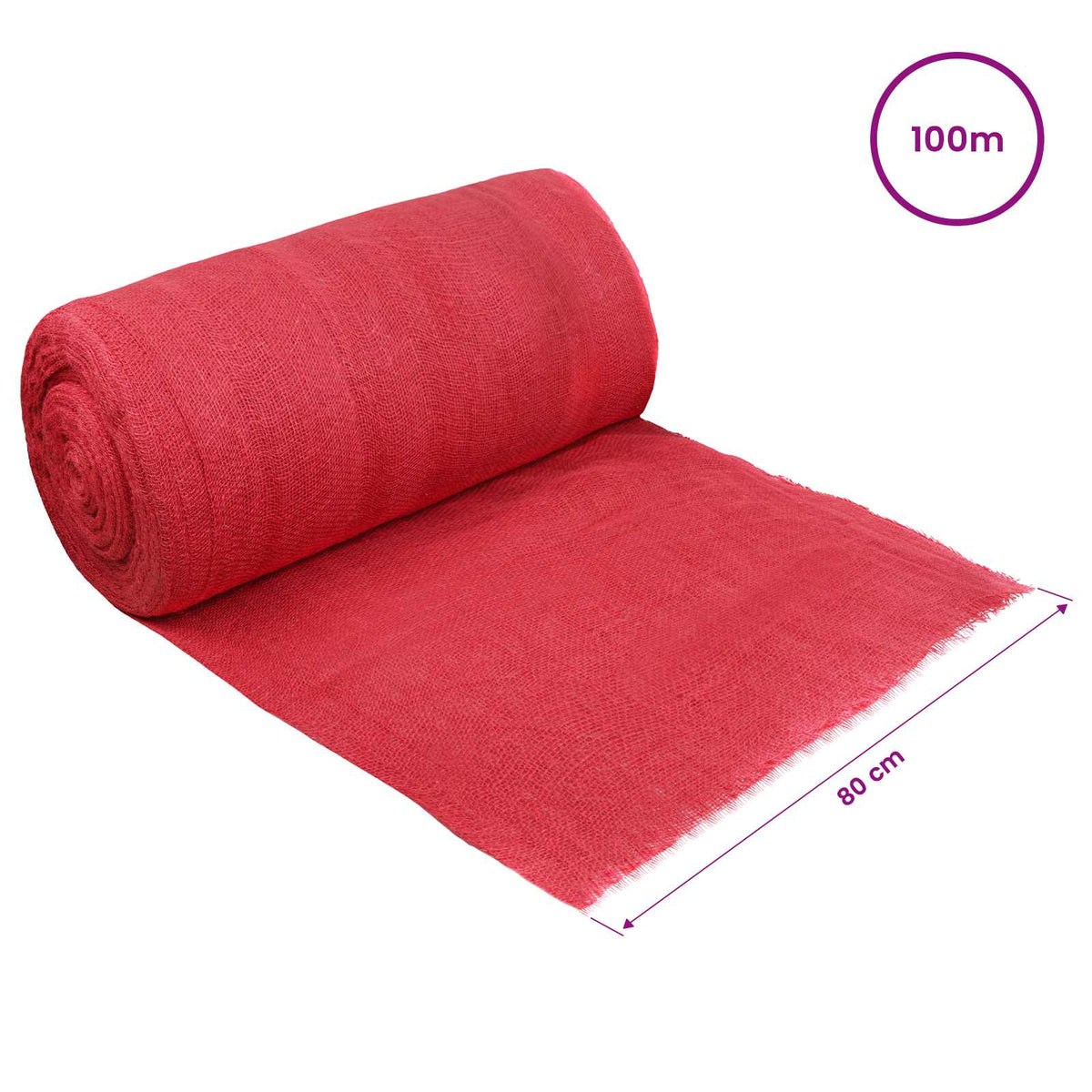 Jutena rola 160 x 10000 cm Crvena