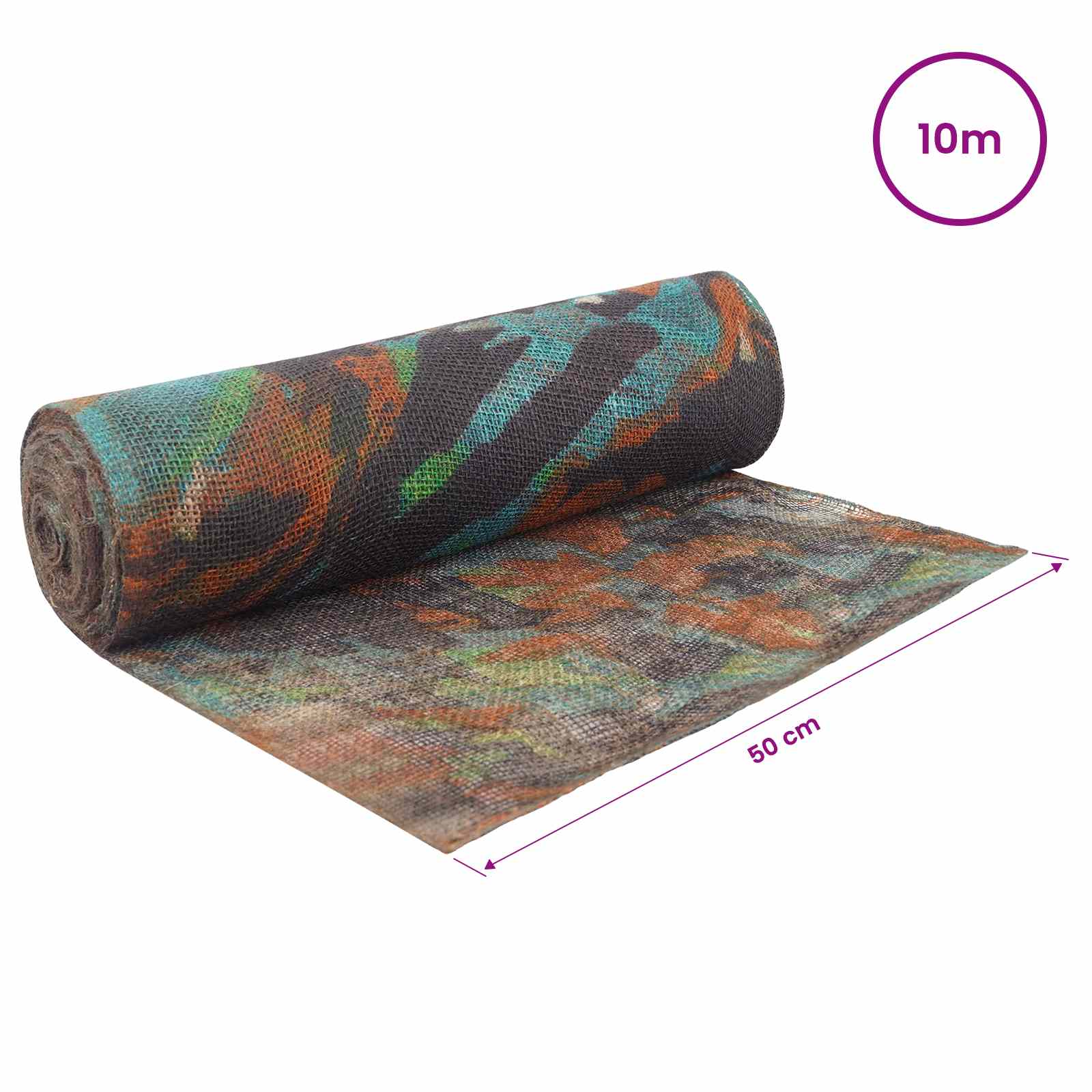 Jutena rola 50 x 1000 cm Maskirna