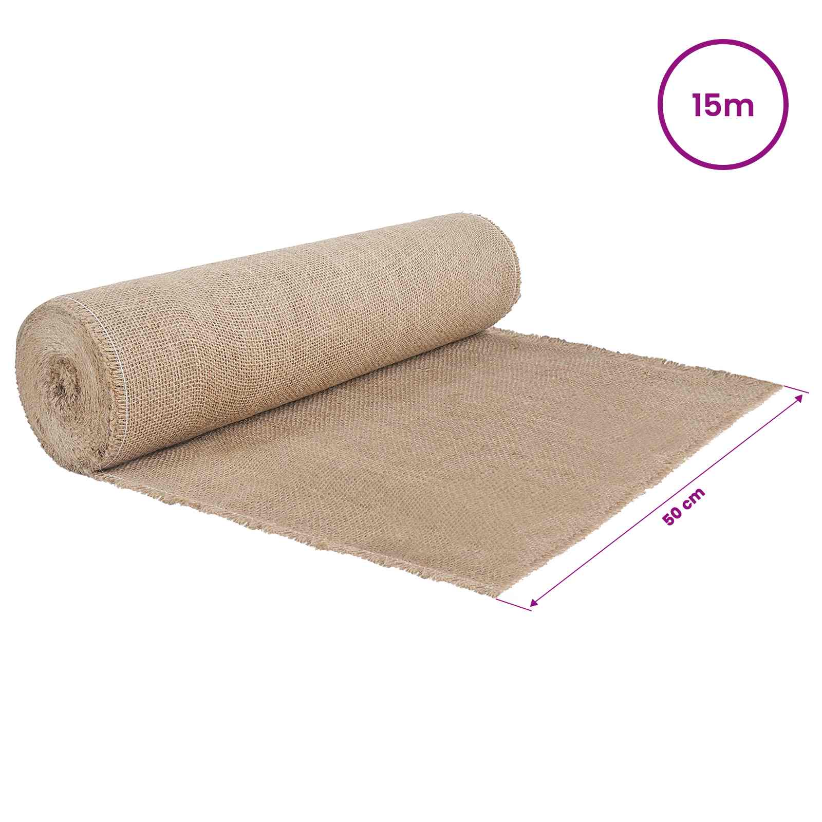 Jutena rola 50 x 1500 cm Prirodna