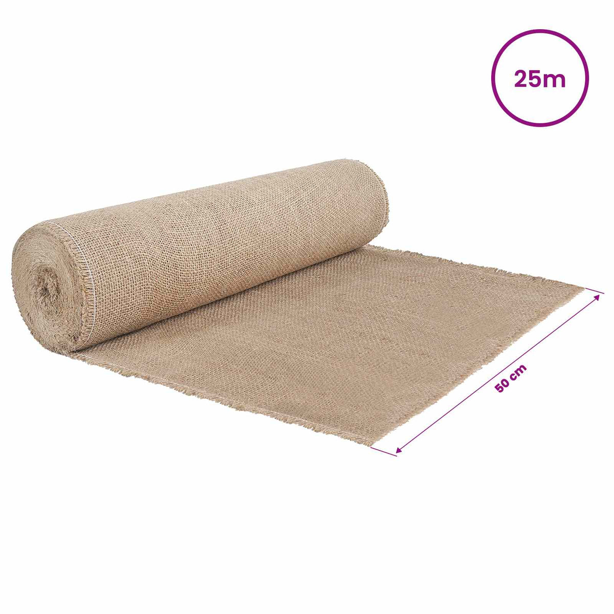 Jutena rola 50 x 2500 cm Prirodna