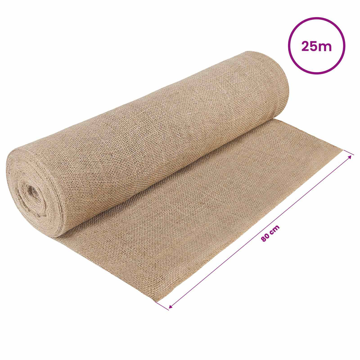Jutena rola 160 x 2500 cm Prirodna