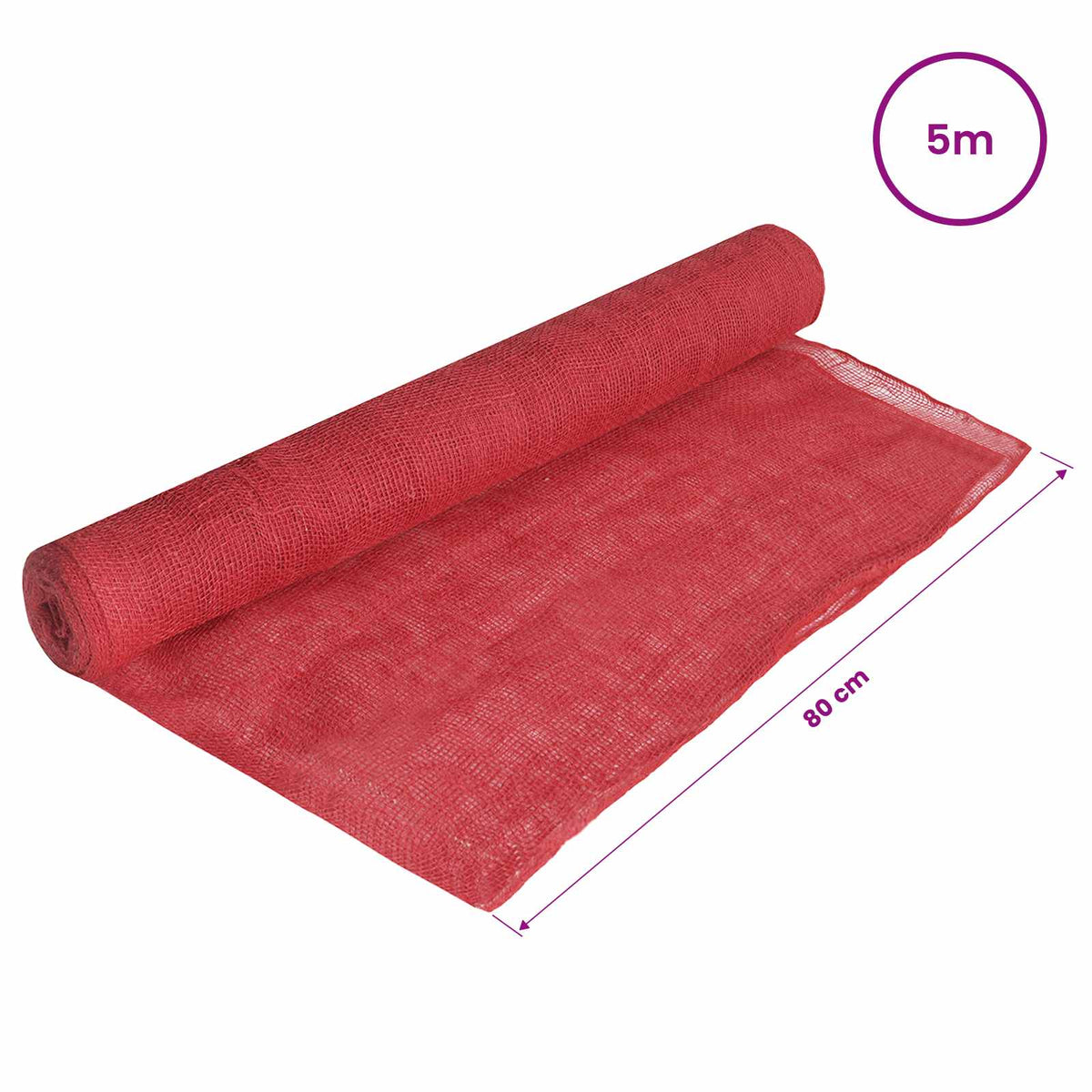 Jutena rola 160 x 500 cm Crvena