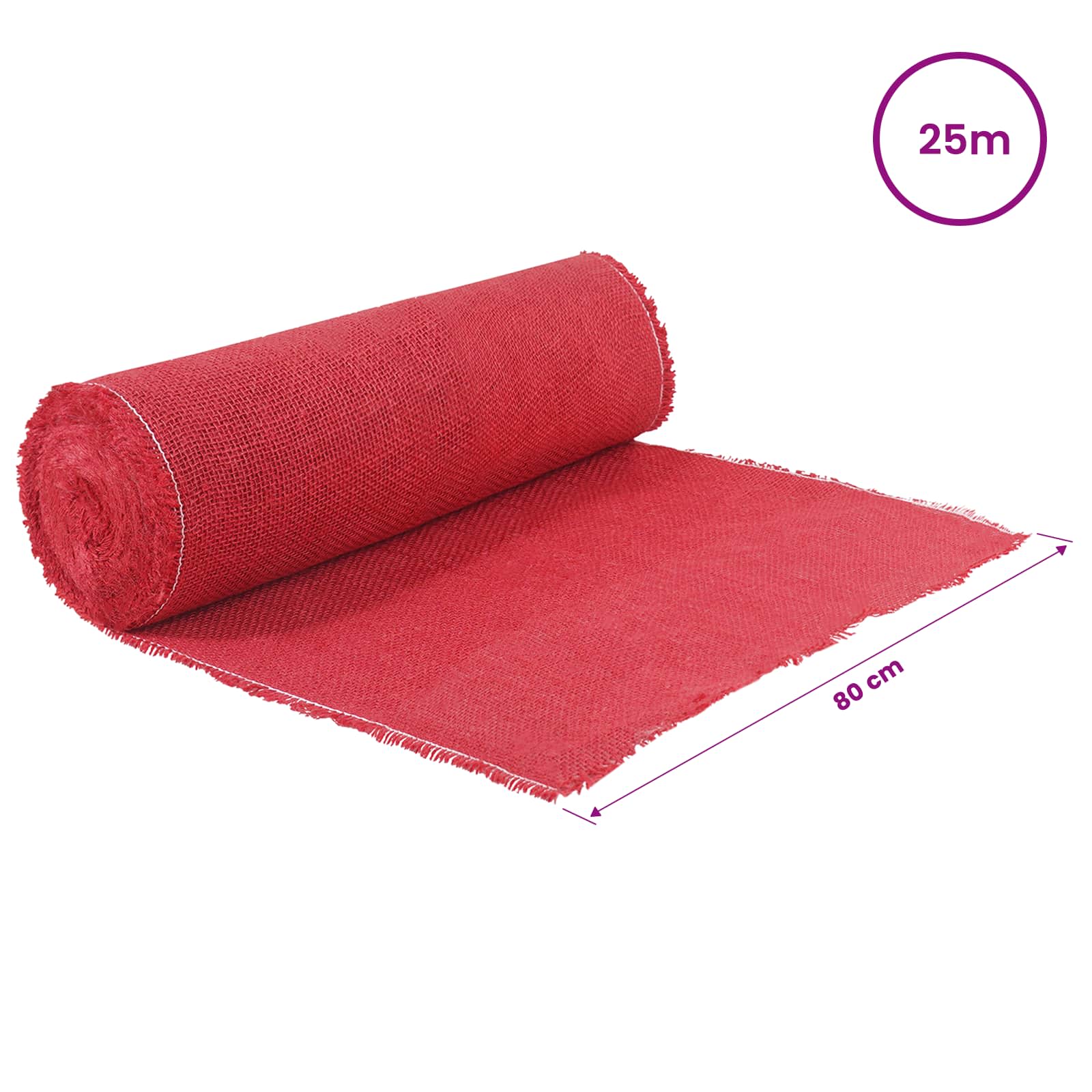 Jutena rola 160 x 2500 cm Crvena