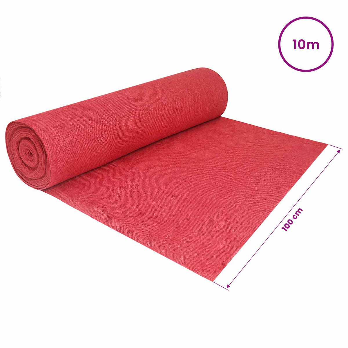 Jutena rola 200 x 1000 cm Crvena