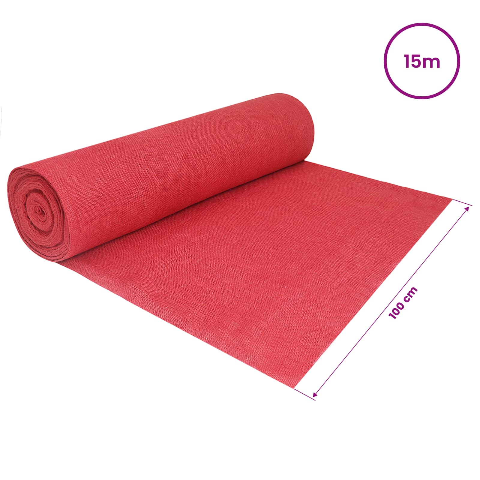 Jutena rola 200 x 1500 cm Crvena