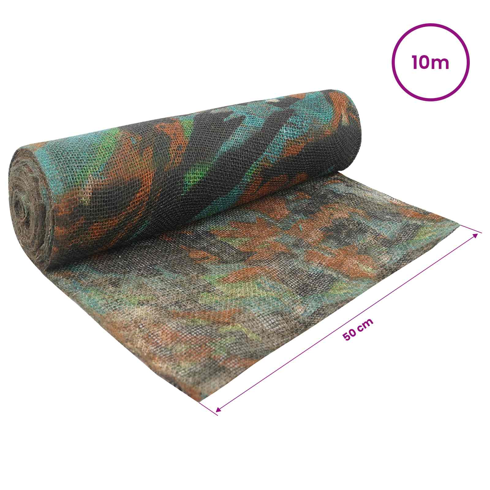 Jutena rola 50 x 1000 cm Maskirna