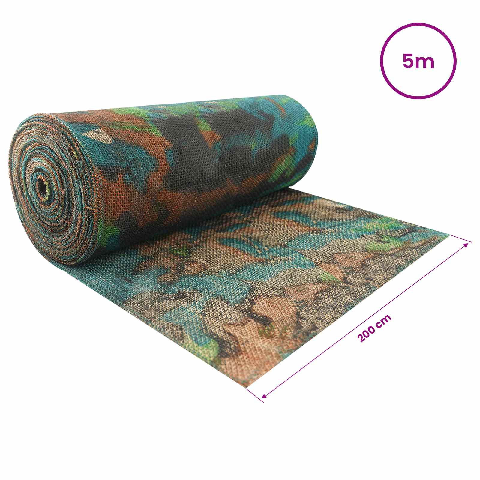 Jutena rola 200 x 500 cm Maskirna