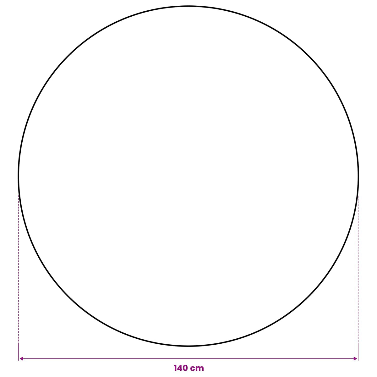 Stolnjak od jute Prirodna Ø 140 cm 100% Jut