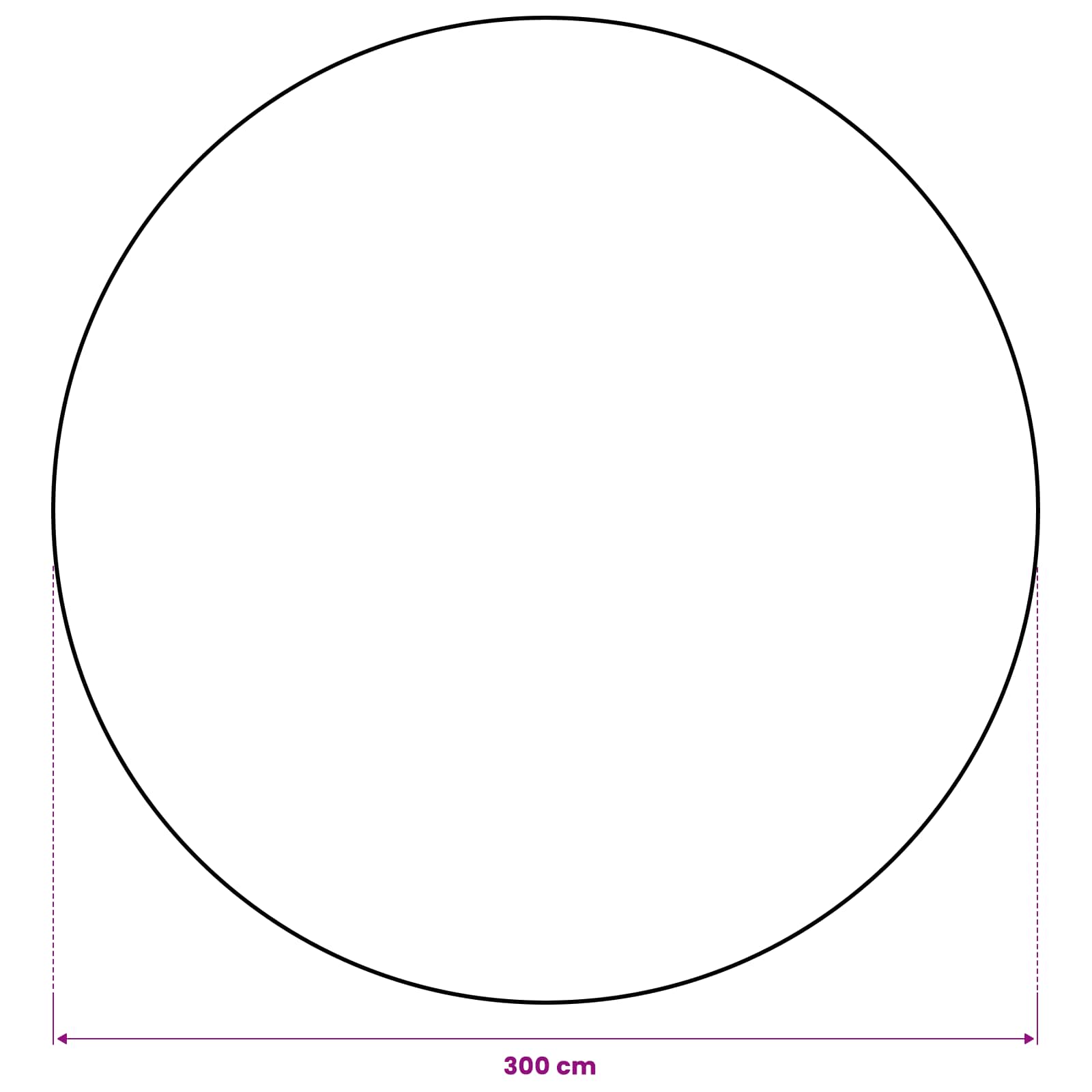 Stolnjak od jute Prirodna Ø 300 cm 100% Jut