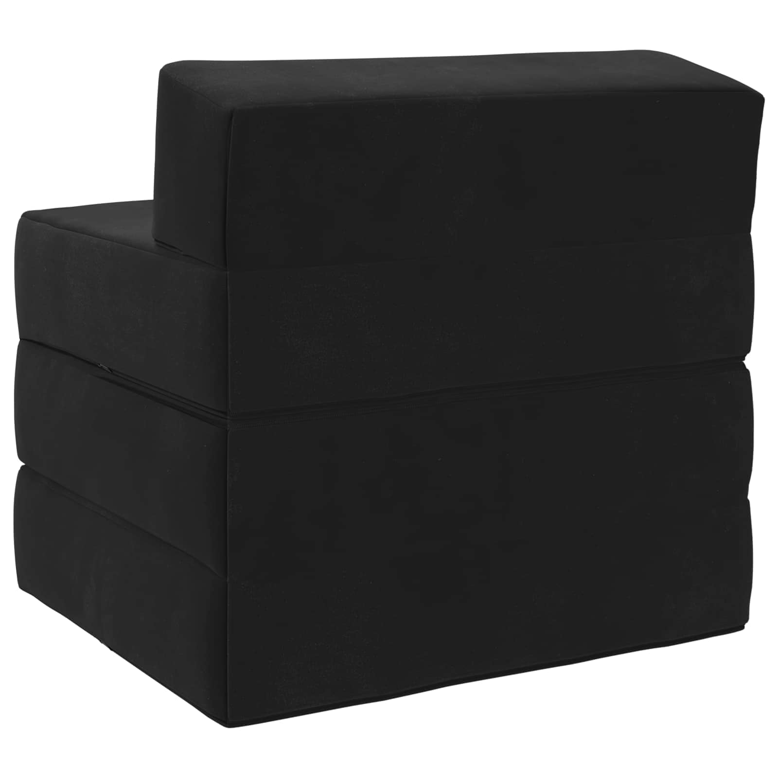Sofa na razvlačenje Crna 200 x 70 x 15 cm Baršun