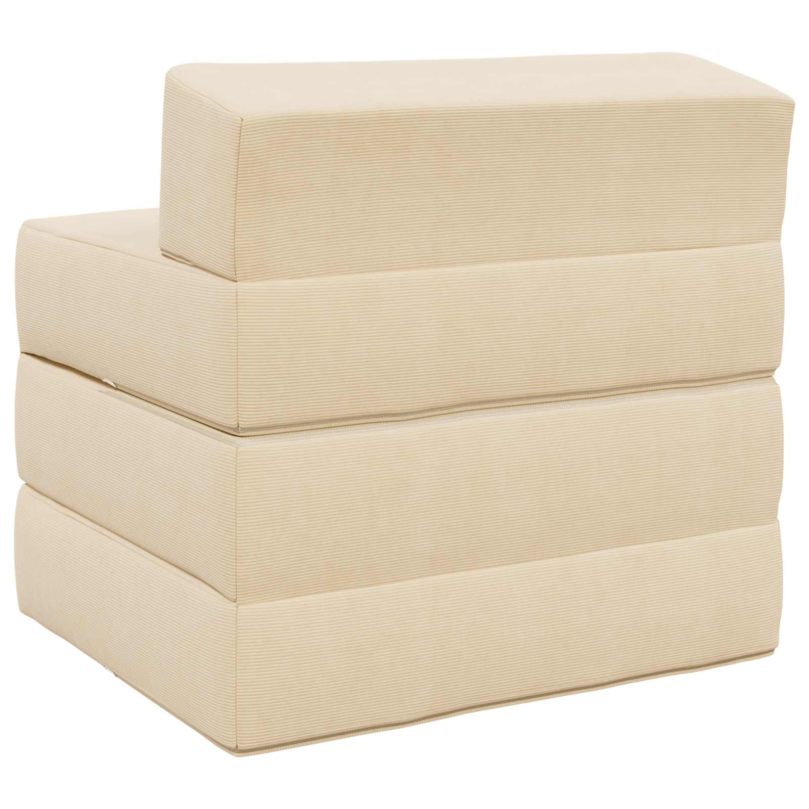 Sofa na razvlačenje Krem 200 x 70 x 15 cm Kordura tekstil