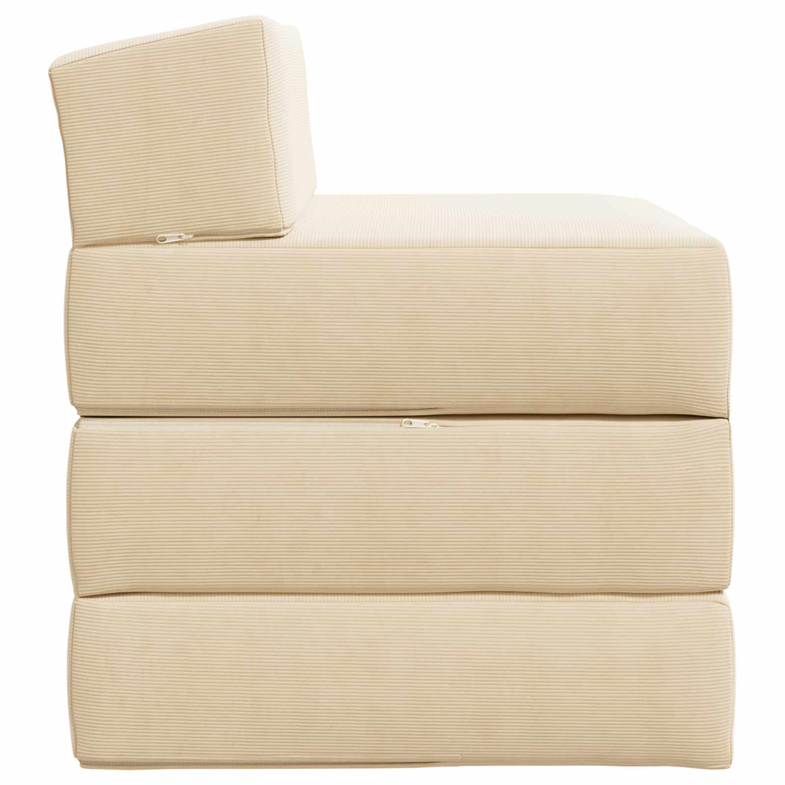 Sofa na razvlačenje Krem 200 x 70 x 15 cm Kordura tekstil